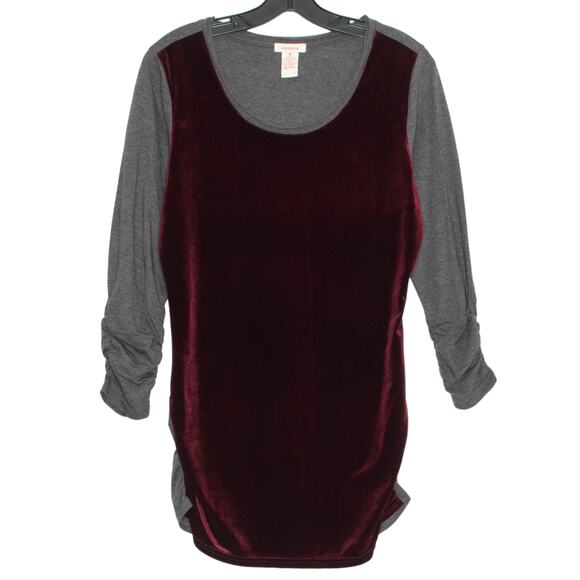 Sundance Top Velour 3/4 Sleeve Y2K Grunge Whimsigoth Dark Academia Preppy Medium - Picture 1 of 5